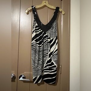 ♠️XOXO Dress sleeveless animal, print sequence black♠️